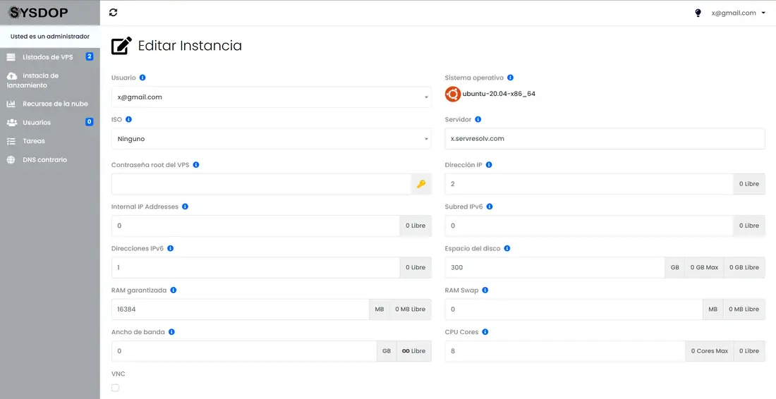 Server management interface